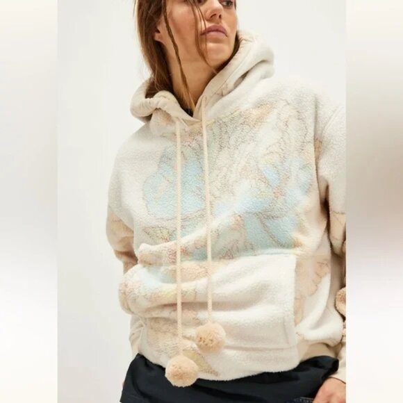 NEW! Free People With Love Sweatshirt Beige - Picture 1 of 5